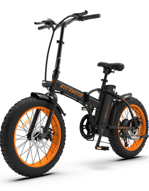 Load image into Gallery viewer, A20 Folding Ebike 500W Electric Mountain Bike 20Inch 4.0 Fat 36V 13Ah Removable Battery Beach Bicycle for Adult
