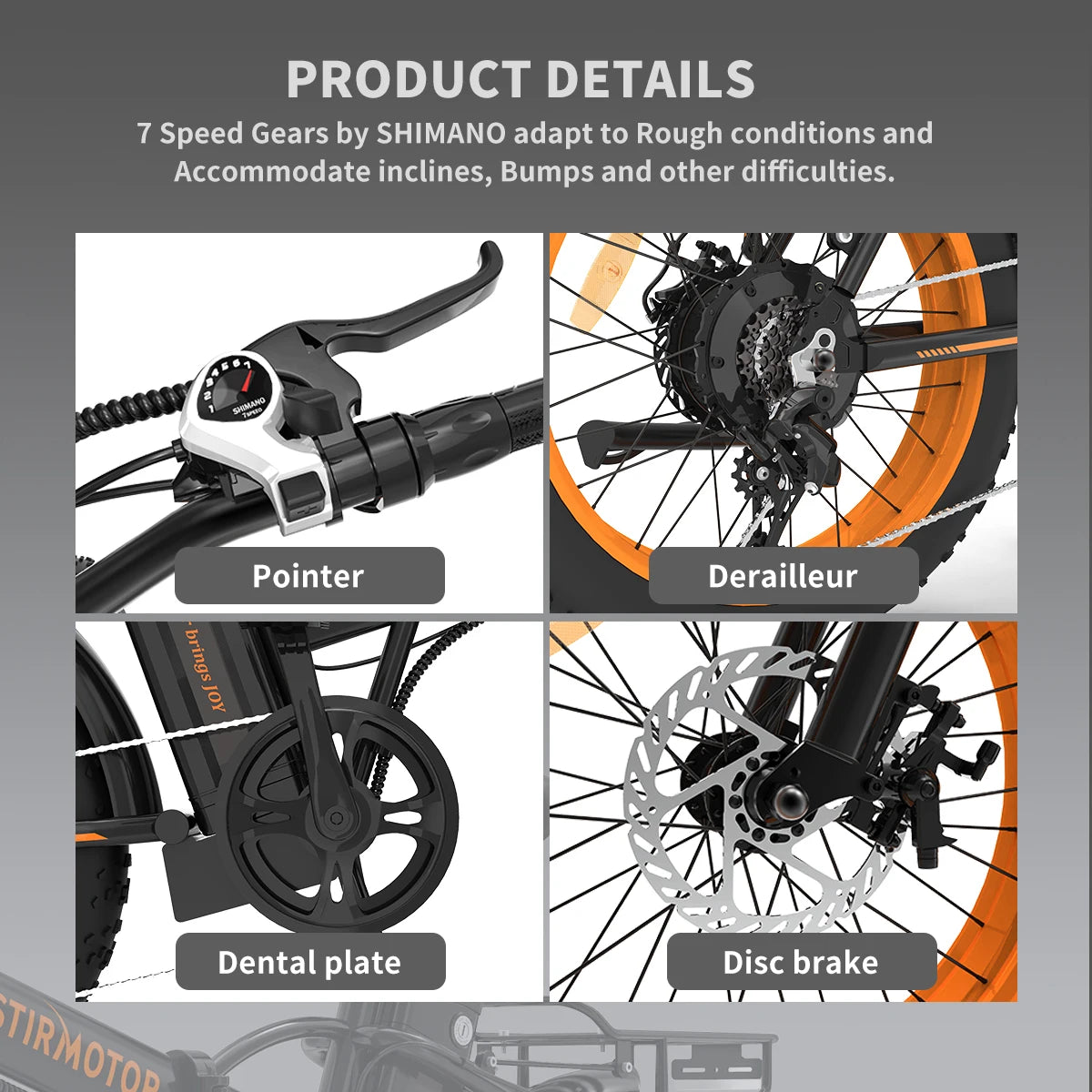 A20 Folding Ebike 500W Electric Mountain Bike 20Inch 4.0 Fat 36V 13Ah Removable Battery Beach Bicycle for Adult