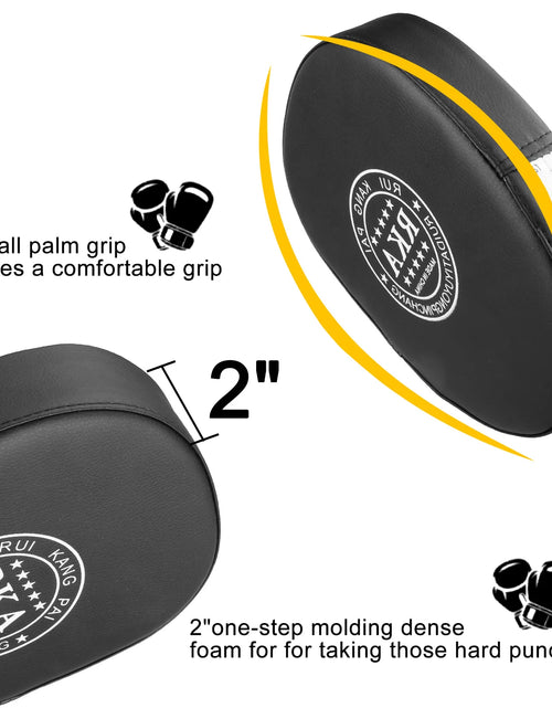 Load image into Gallery viewer, 2Pcs Boxing Mitts,  MMA Punching Boxing Training Hand Pads PU Leather Punching Kicking Palm Pads Training Boxing Target Pad, Ideal for Karate, Muay Thai Kick, Sparring
