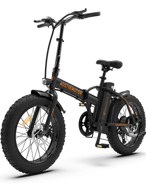 Load image into Gallery viewer, A20 Folding Ebike 500W Electric Mountain Bike 20Inch 4.0 Fat 36V 13Ah Removable Battery Beach Bicycle for Adult
