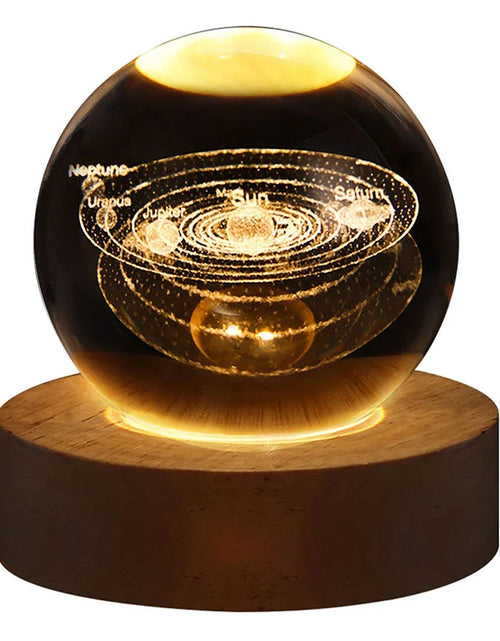 Load image into Gallery viewer, Unique 3D Crystal Ball Lamp with Galaxy and Planetary Projections USB Night Light for Cozy Atmosphere Plasma Ball
