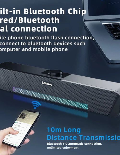 Load image into Gallery viewer, TS33 Wireless Bluetooth 5.0 Speaker Home Movie Surround Sound Bar Audio Speaker for Desk Computer Subwoofer
