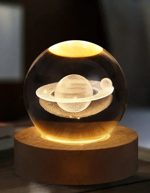 Load image into Gallery viewer, Unique 3D Crystal Ball Lamp with Galaxy and Planetary Projections USB Night Light for Cozy Atmosphere Plasma Ball
